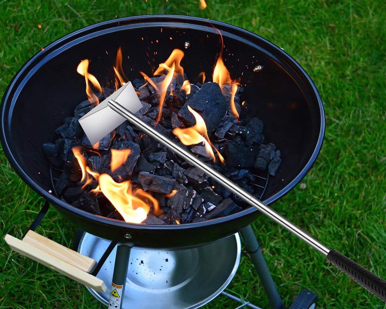 Grilliance Charcoal Grill Ash Rake Hoe for Fireplace Wood Stove Pizza Oven,…
