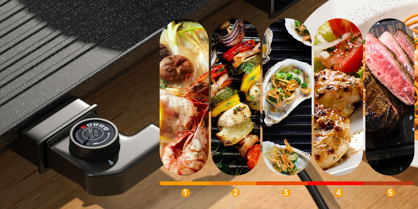 2 in 1 Portable Electric Hot Pot Barbecue Grill Non-Stick Teppanyaki Pan EP