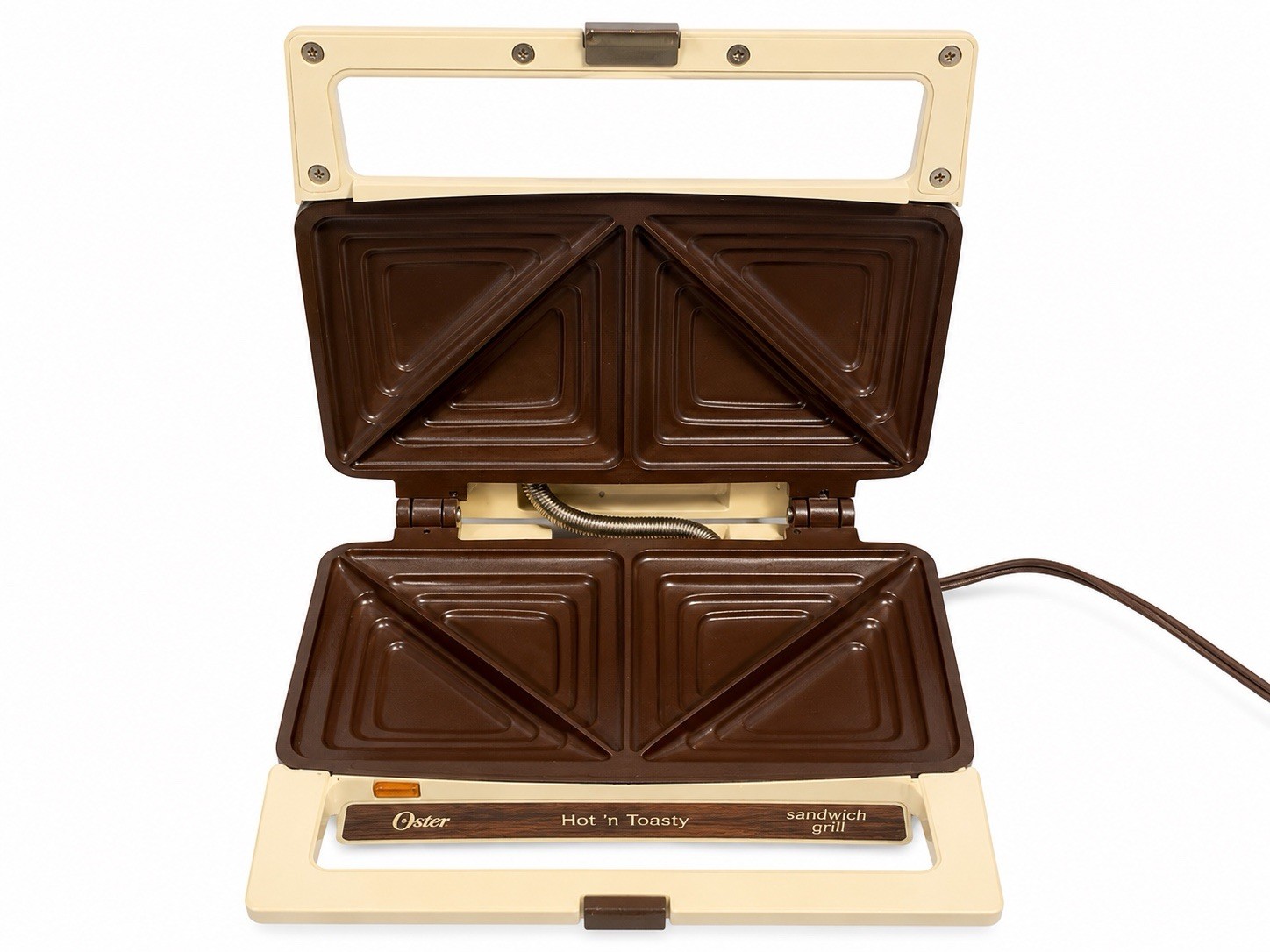 Oster Hot ‘n Toasty Contact Sandwich Grill 700W 120V Non-Stick Beige/Brown