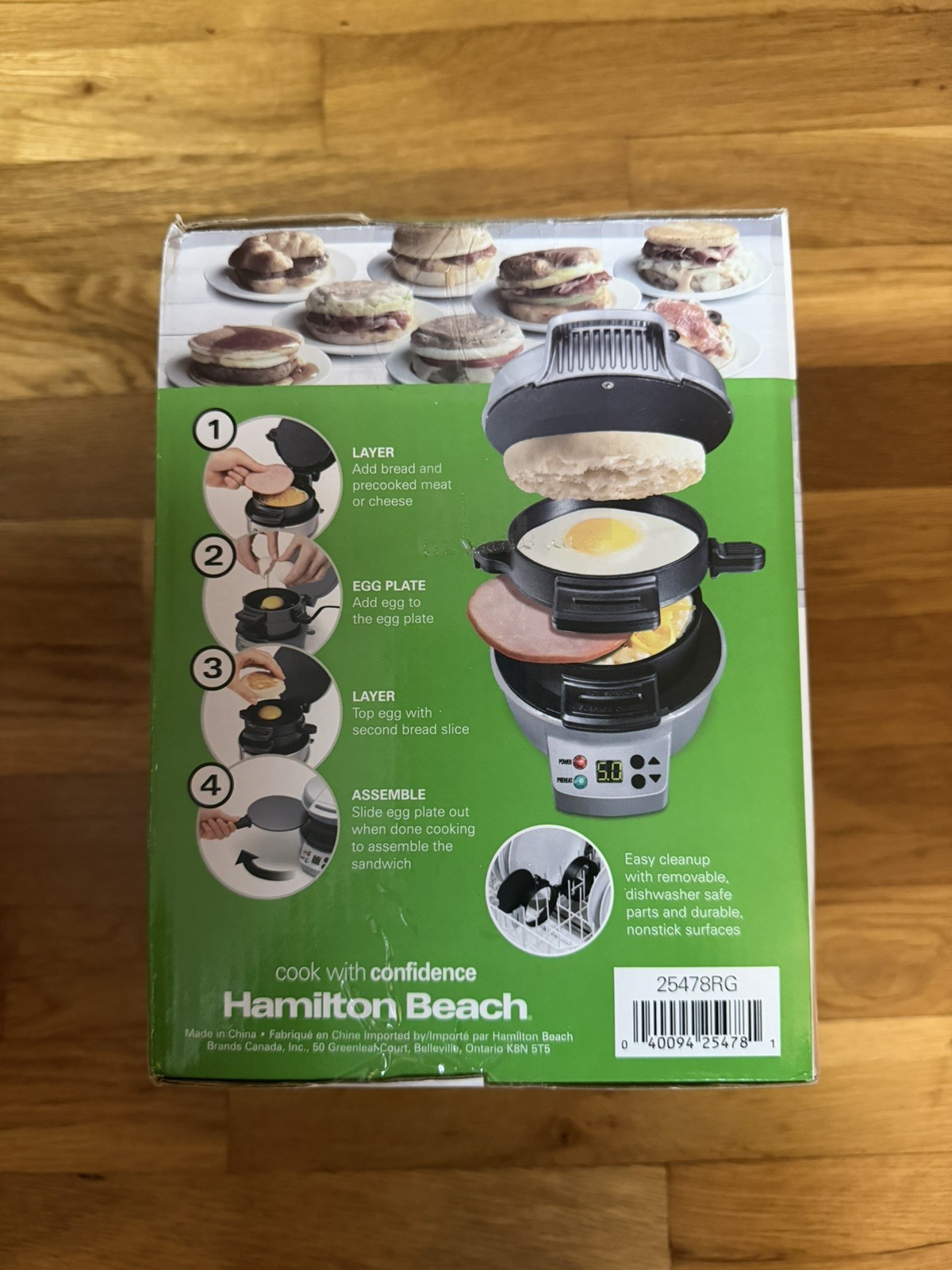 Hamilton Beach 25475 Breakfast Sandwich Maker – Silver