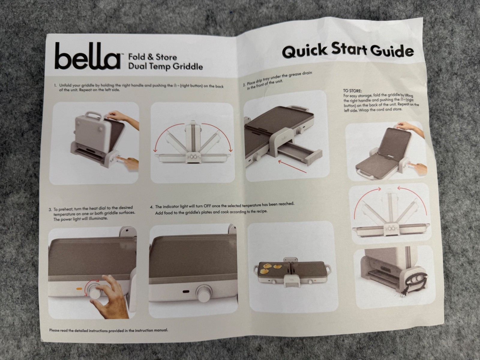 Bella Folding Griddle Hotplate Model TXG-613 10×20″ New No Box