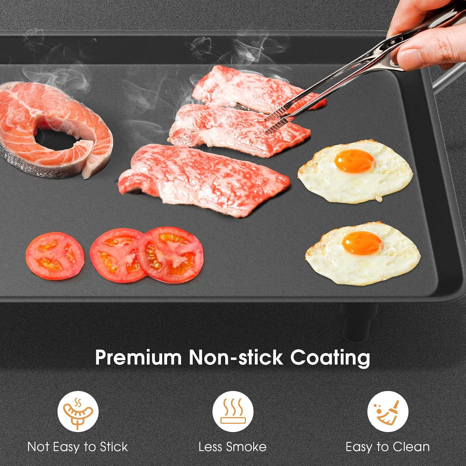 35″ Electric Griddle Teppanyaki Grill | Nonstick Extra Large Cooking Plate for P