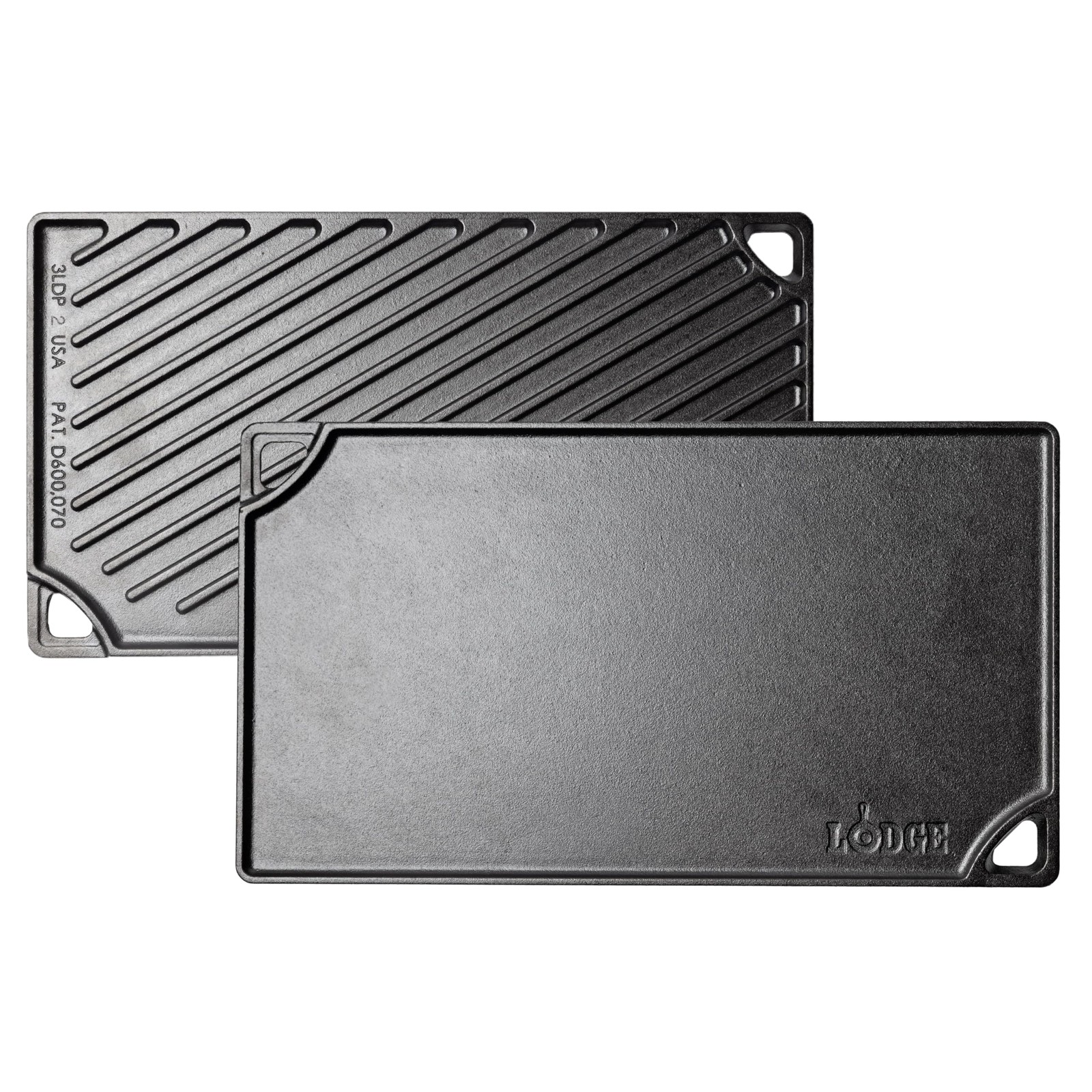Lodge Reversible Cast Iron Grill/Griddle Pan 16.75 x 9.5 – Pre-Seasoned