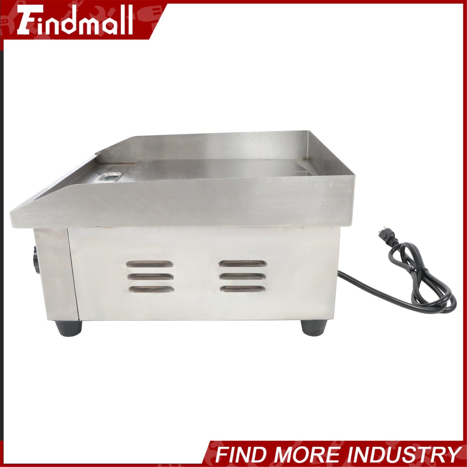 Electric Griddle with 2 Shovels & 2 Brushes, 1500W, 14in Stainless Steel