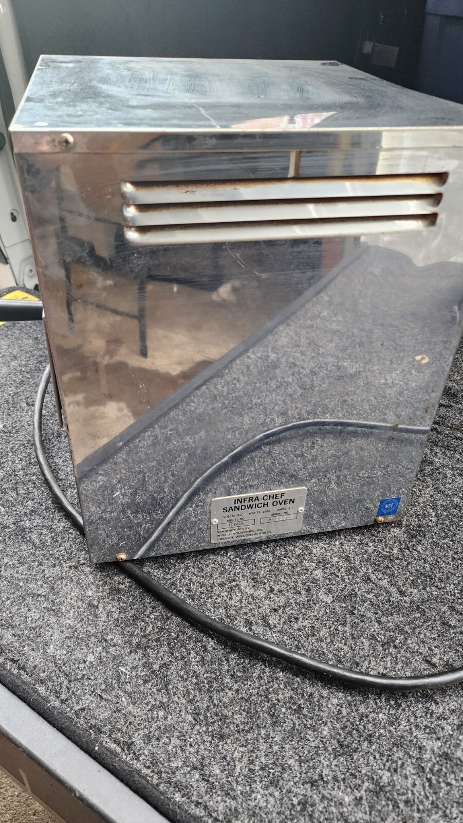INFRA CHEF COMMERCIAL SANDWICH MAKER OVEN model 1000A
