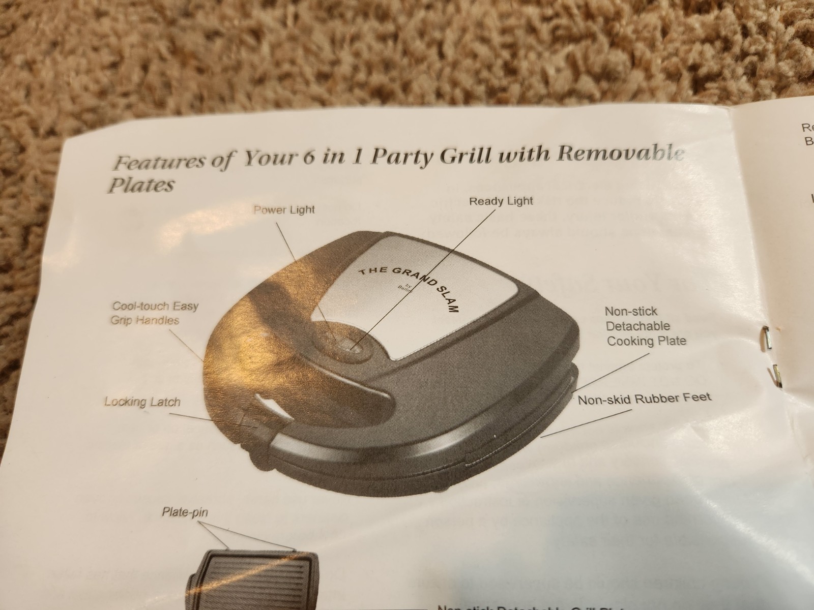 Bellini 6 In 1 Appliance The Grand Slam Griddle Waffle/Omelette Plus More