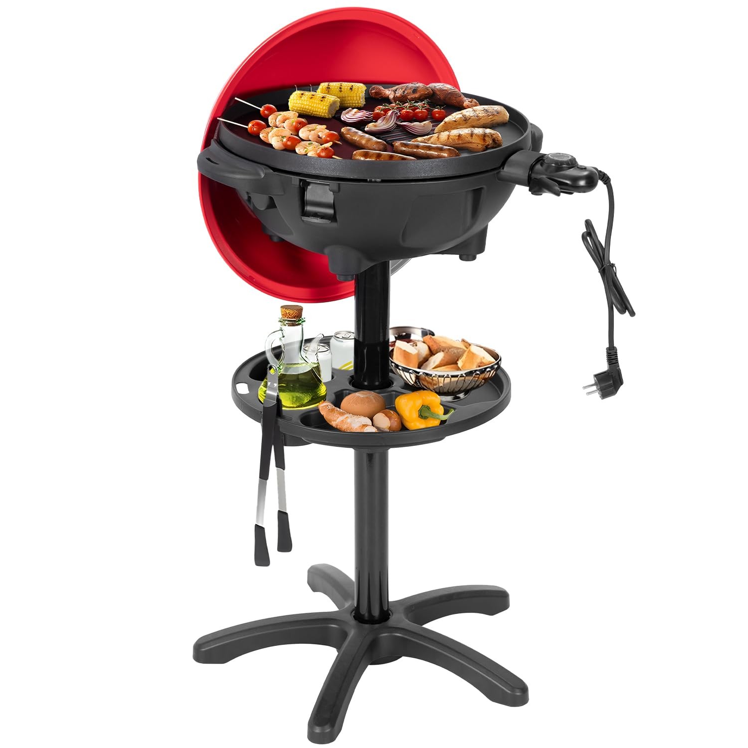 Portable Electric Grill Outdoor Indoor BBQ Nonstick Surface Tabletop Cooking