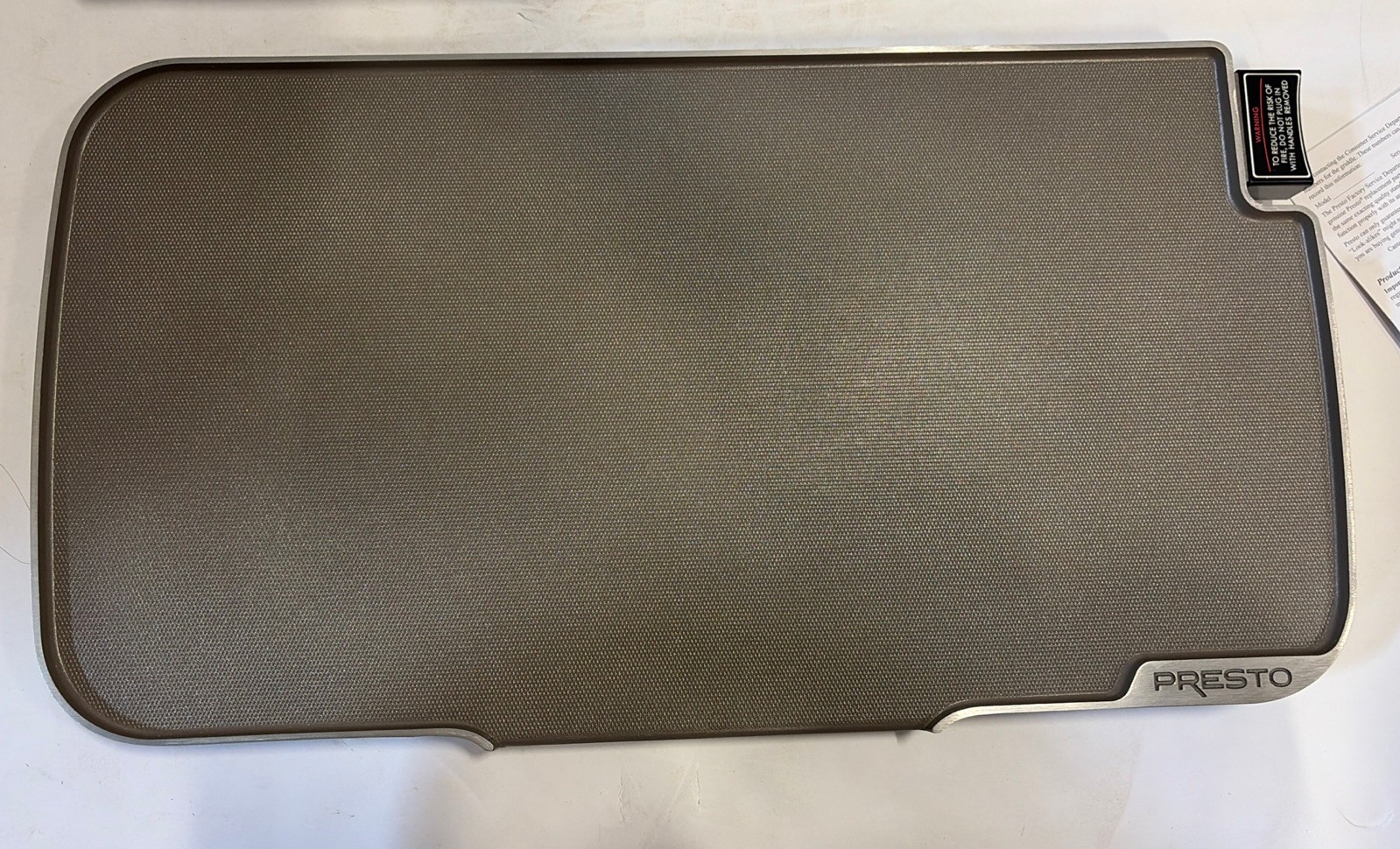 Presto 07062 22in Electric Ceramic Griddle with Removable Handles
