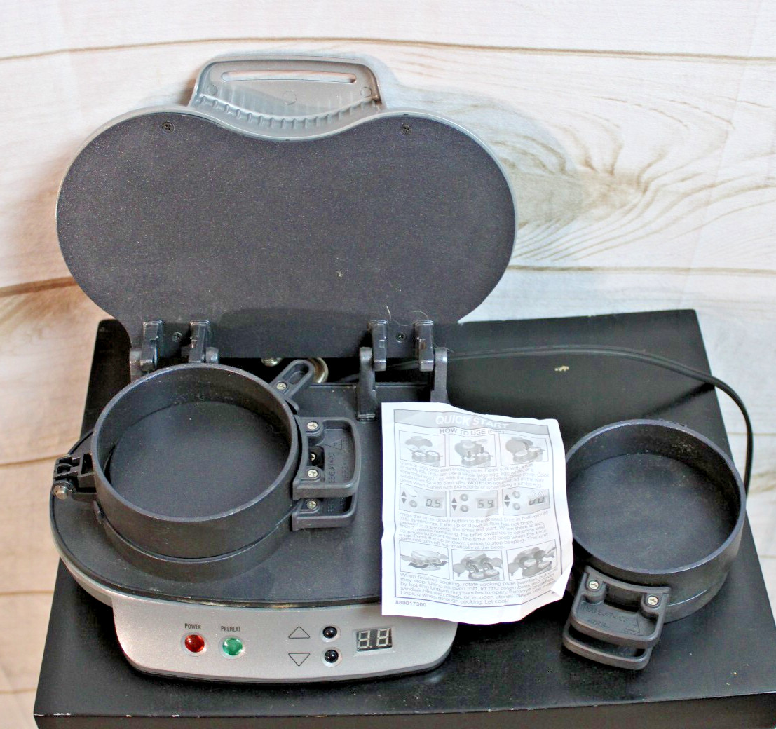 Hamilton Beach 25490 Dual Breakfast Sandwich Maker Silver Pre-owned