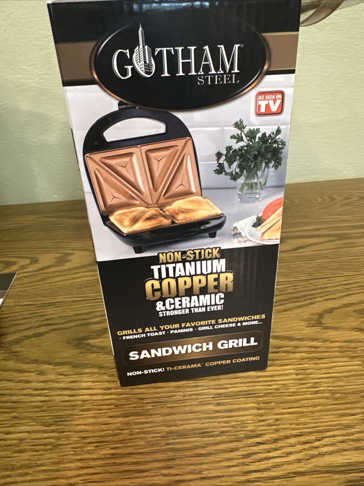 Gotham Steel 2108 750 W Sandwich Toaster – Black ~ Tested & Works