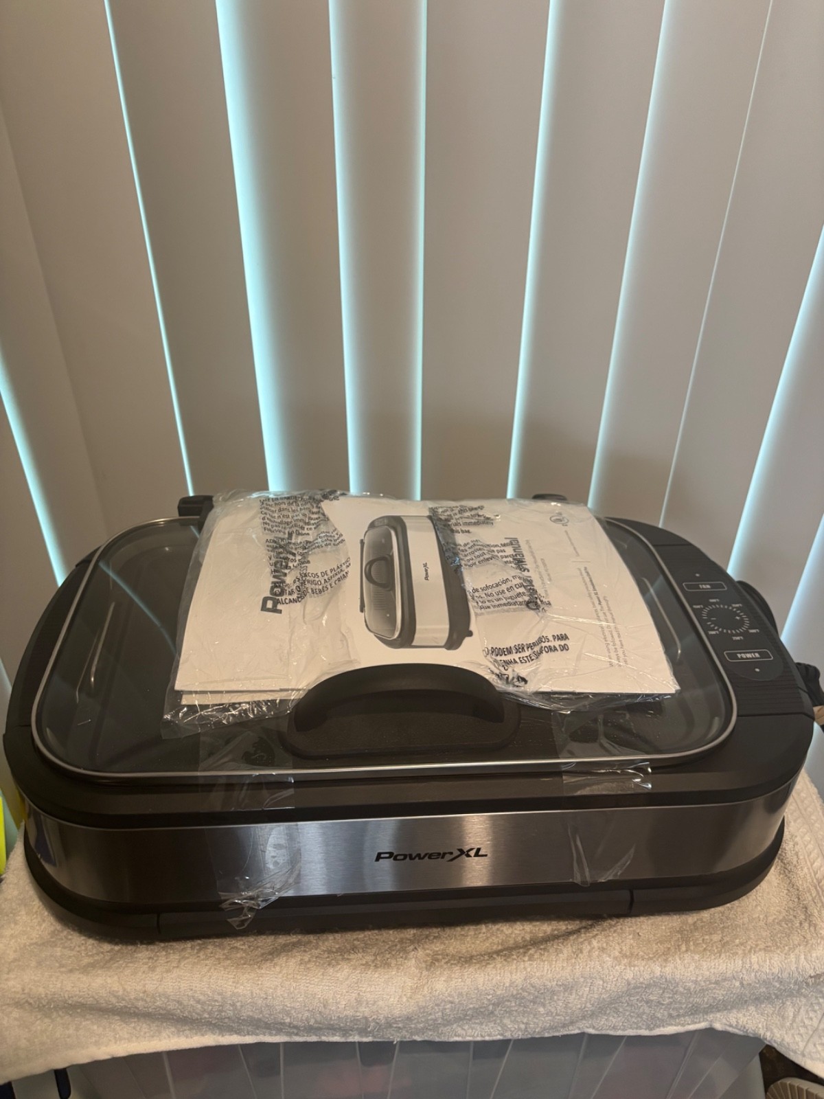 Power XL Grill Pro Turbo Speed Grill & Griddle Kitchen Counter 450 Degrees