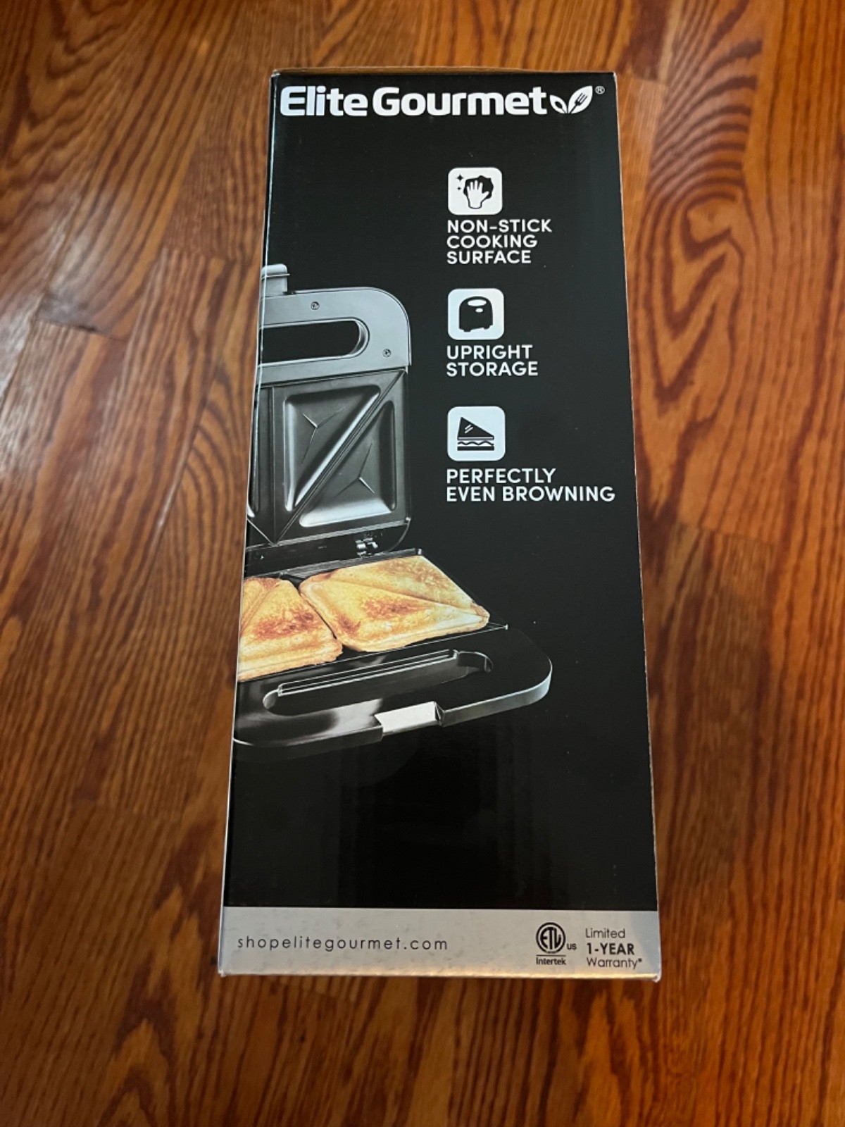 New Elite Gourmet Deluxe Sandwich Maker Model ESM2207XSS