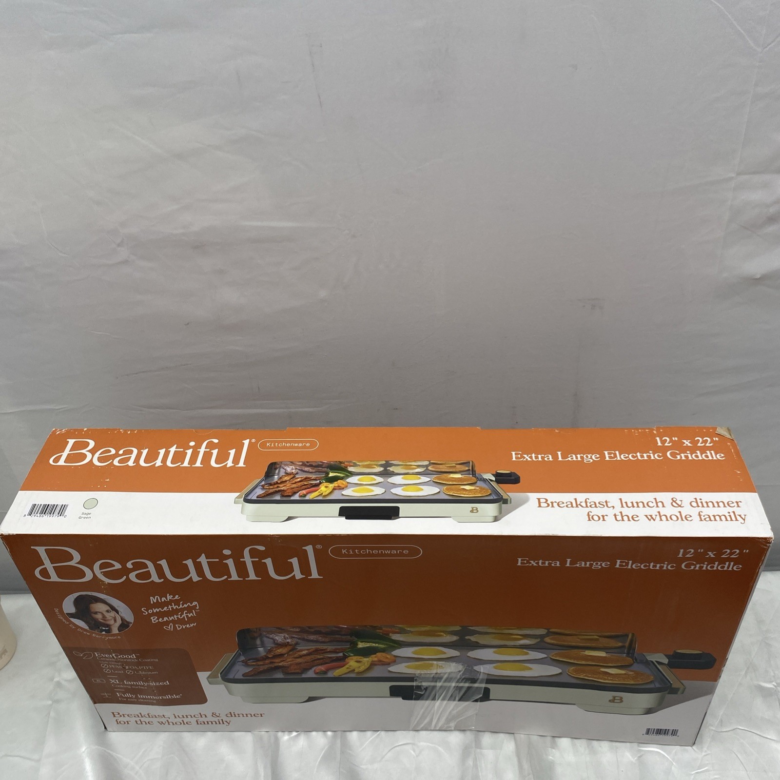Beautiful 12 x 22 Electric Griddle White Icing Backsplash No Power Cord