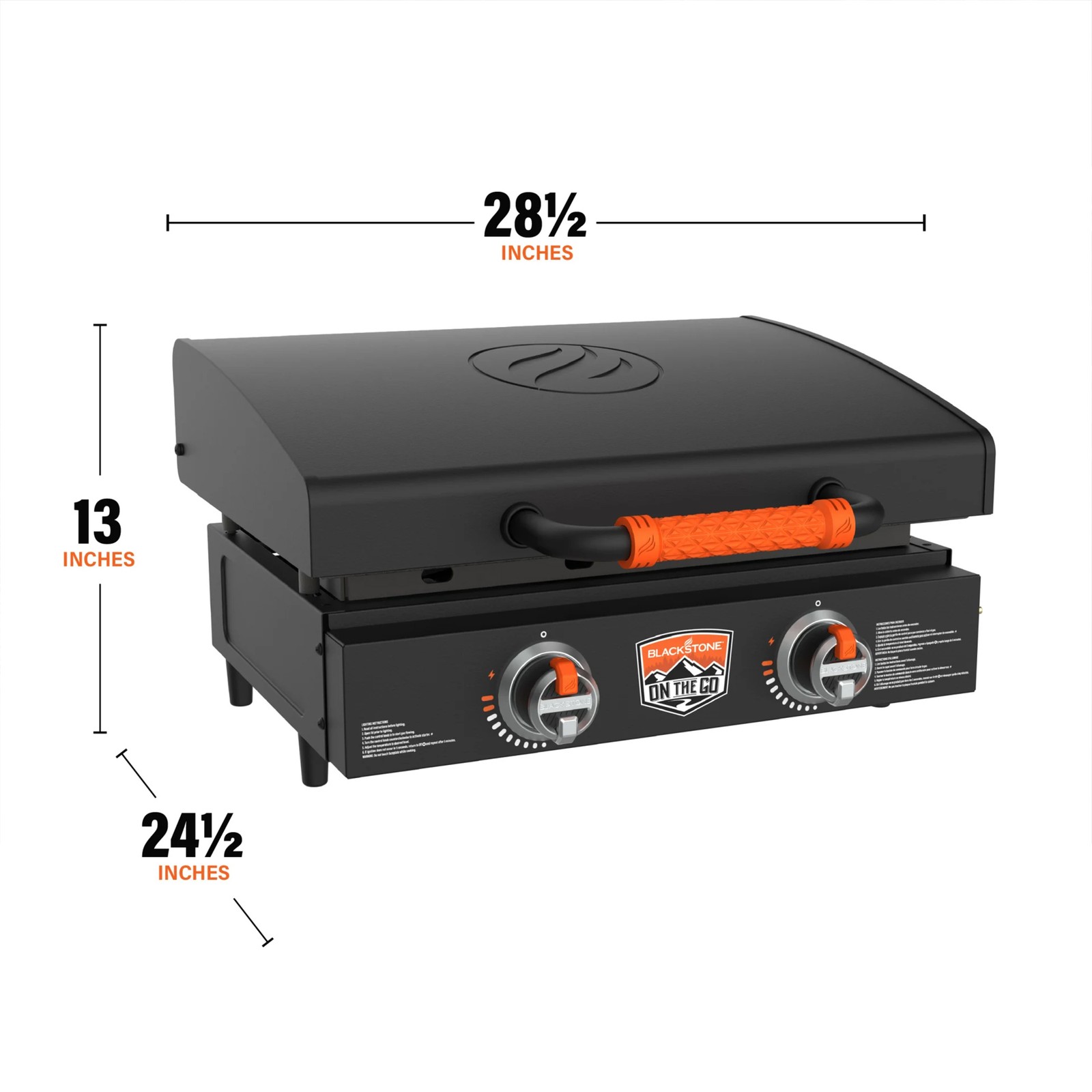 Blackstone Tabletop Griddle Plate, Portable Grill with Built-In Hood (Used)