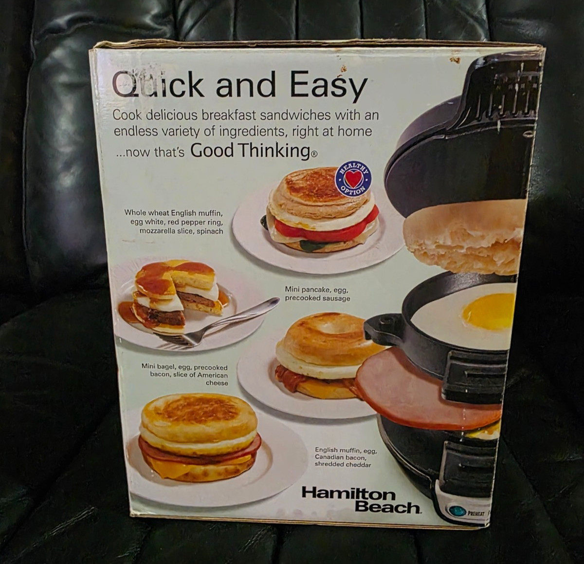 Hamilton Beach (Model 25477) Breakfast Sandwich Maker – Black