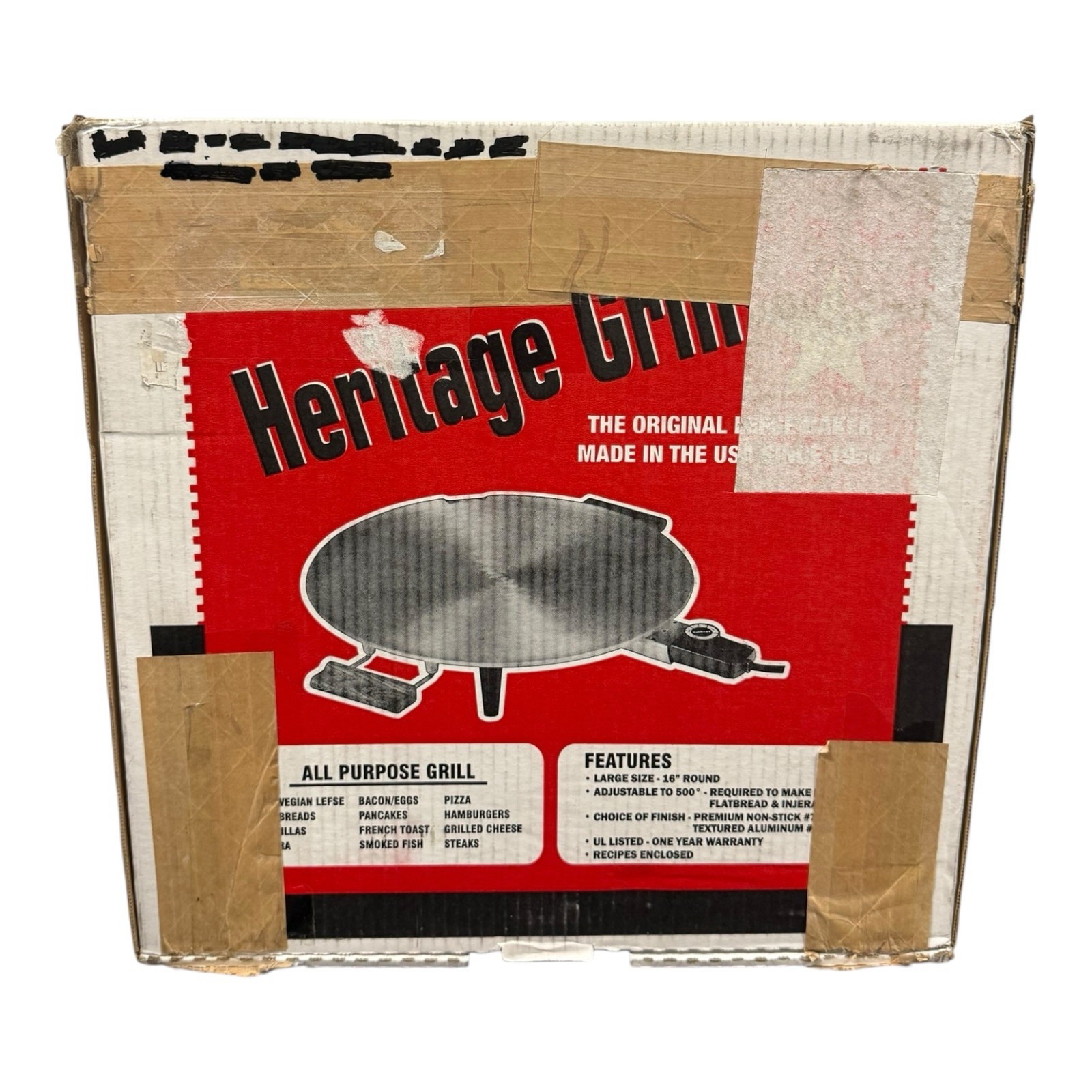 Bethany Housewares #730 Heritage Lefse Baker Grill Textured Aluminum 16″ Round