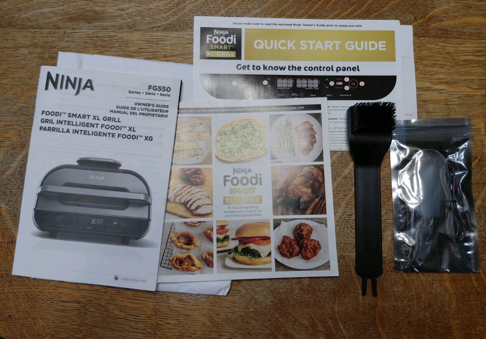 Ninja Foodi Smart XL Grill FG551W/ Grill Plate and Basket, all accessories,READ