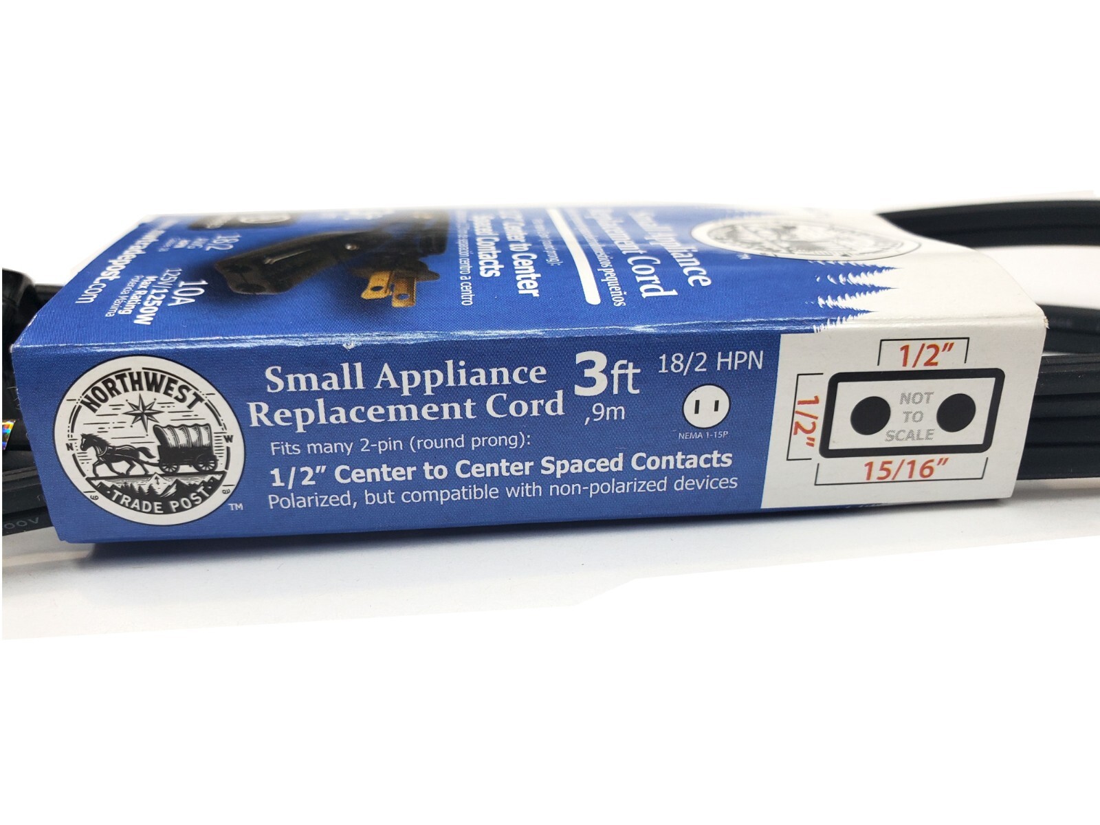Replacement AC Power Cord for Vtg Regal Portable Electric Broiler Model No 7525