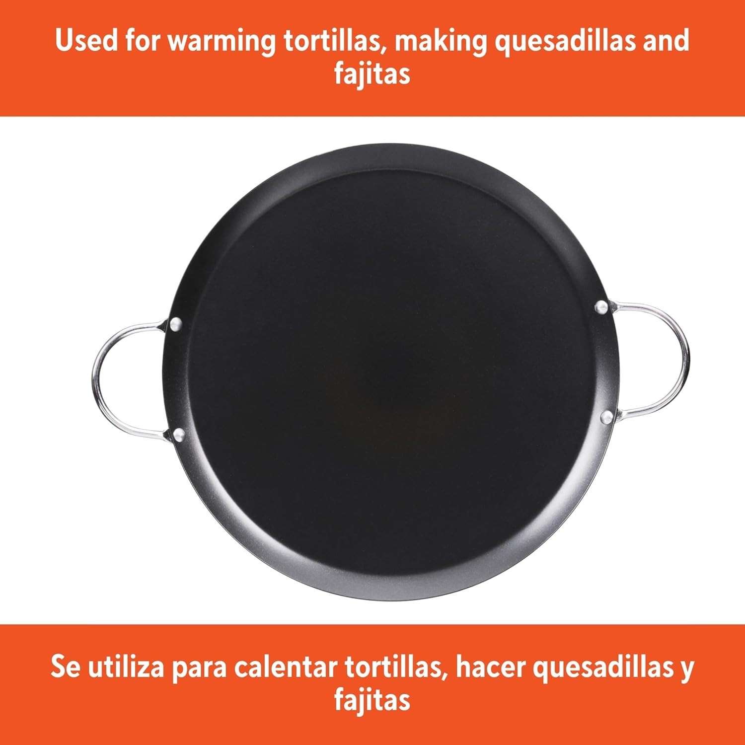Lightweight & Oven-Safe 11” Nonstick Carbon Steel Comal for Every Kitchen
