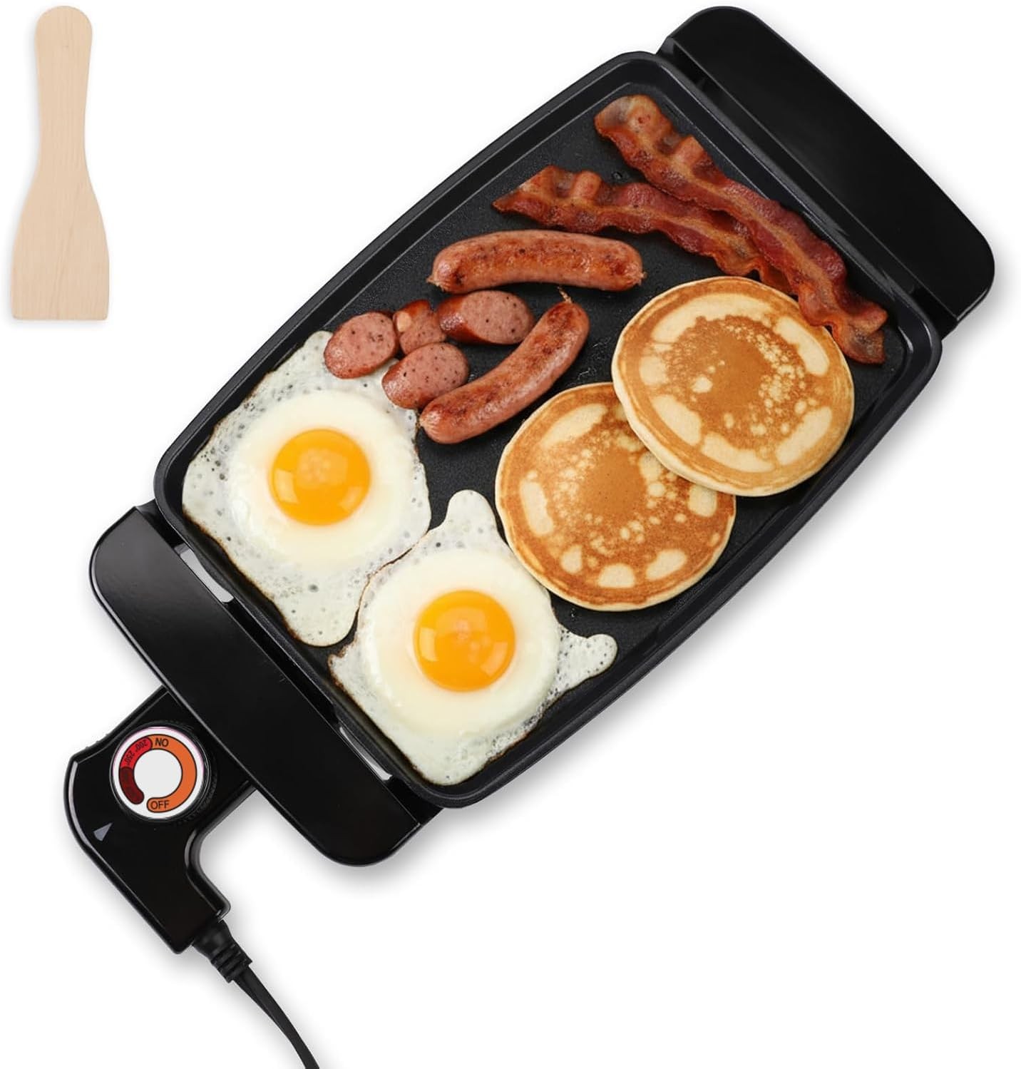Small Electric Griddle 10 Inch Mini Ceramic Non-Stick Electric Skillet W/