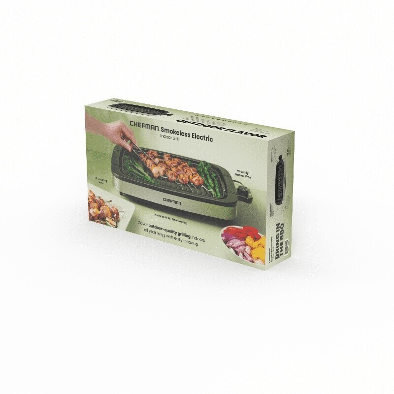 Smokeless Indoor Electric Grill Nonstick Temperature Control Tabletop BBQ 1500W