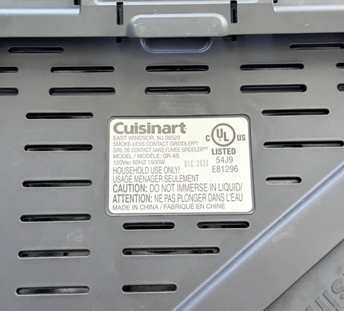 Cuisinart GR-6S Contact Griddler with Smoke-less Mode & 6 Functions