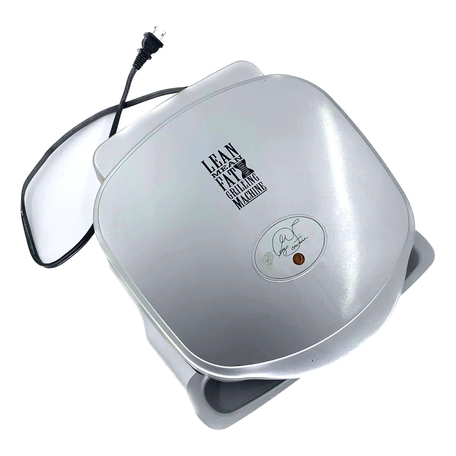 George Forman Grill Lean Mean Machine Drip Tray Scrapper Silver Gray Electric