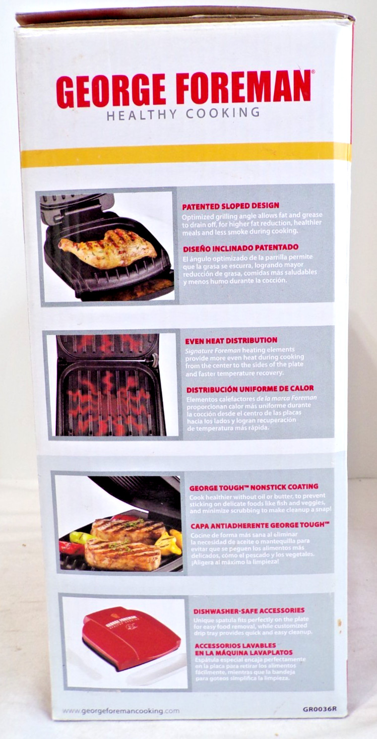 2010 NIB George Forman Champ Grill For Healthy Cooking – Yellow Case – See Below