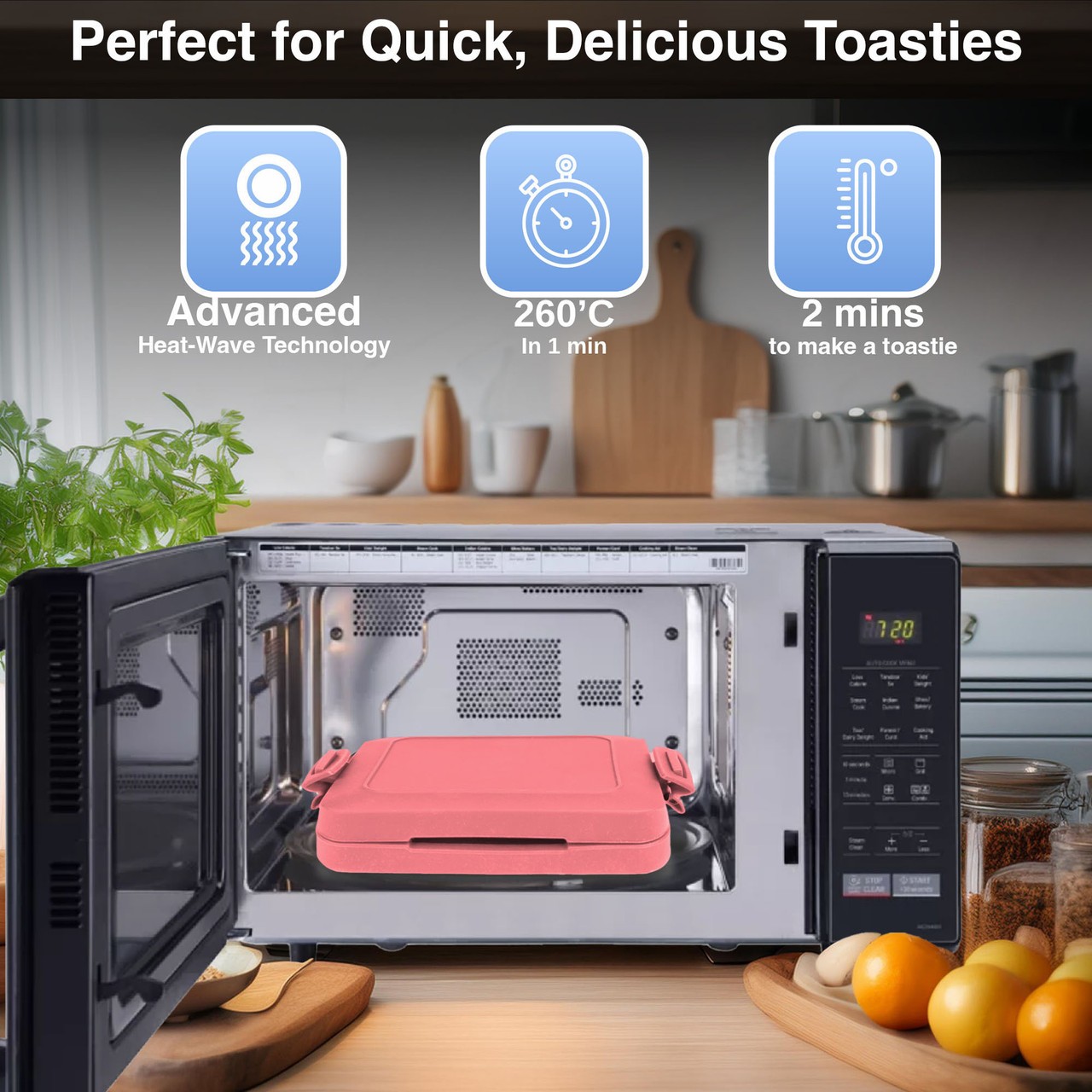 Laser Microwave Toastie Maker Easy Hot Sandwiches for Office or Dorm