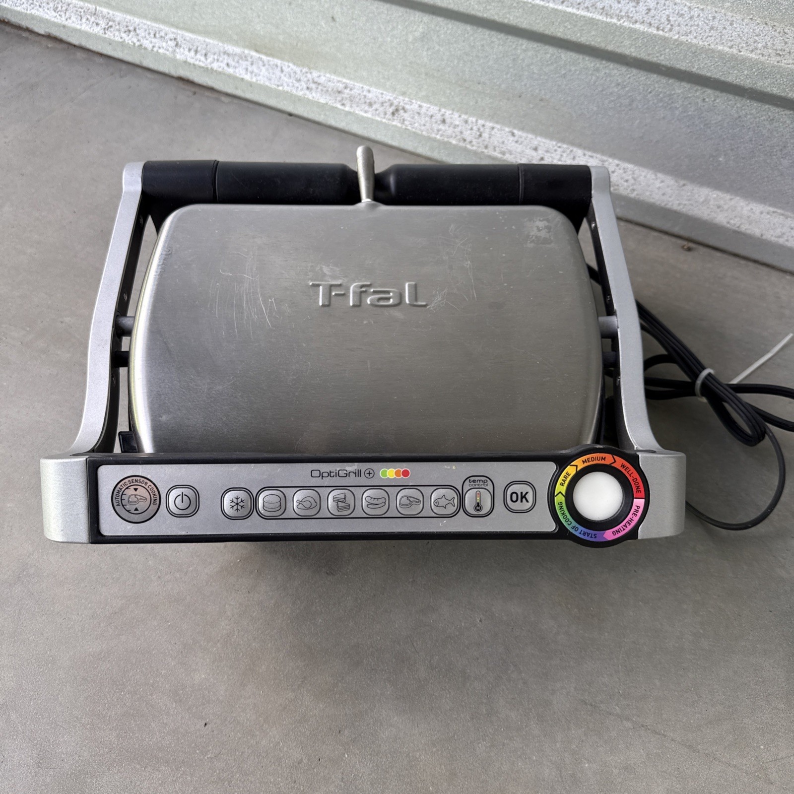 T-Fal OptiGrill 8356s1 Meat Grill Automatic Sensor Panini no drip tray!