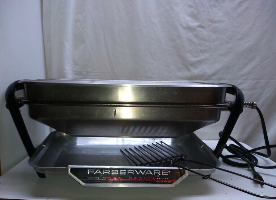 Farberware Electric Open Hearth Indoor Broiler Grill Drip Tray Heat Control 450