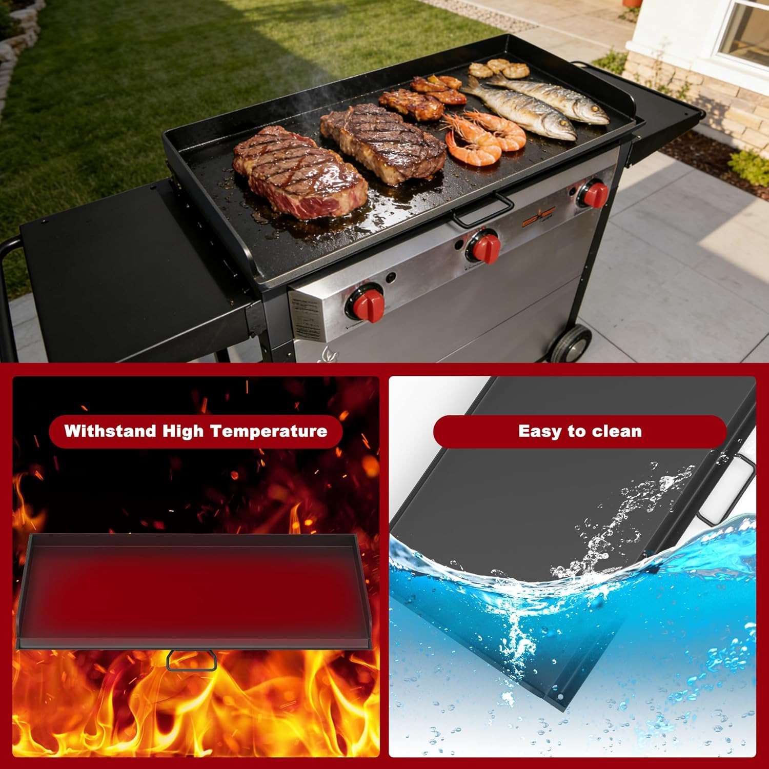 Camp Chef 37″ Flat Top Griddle – Replacement for Tundra & Expedition 3X