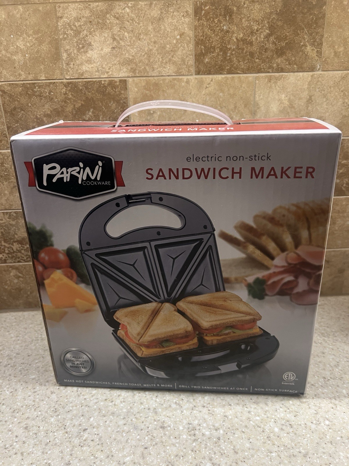 Parini Electric Sandwich Maker Grill Non Stick Surface