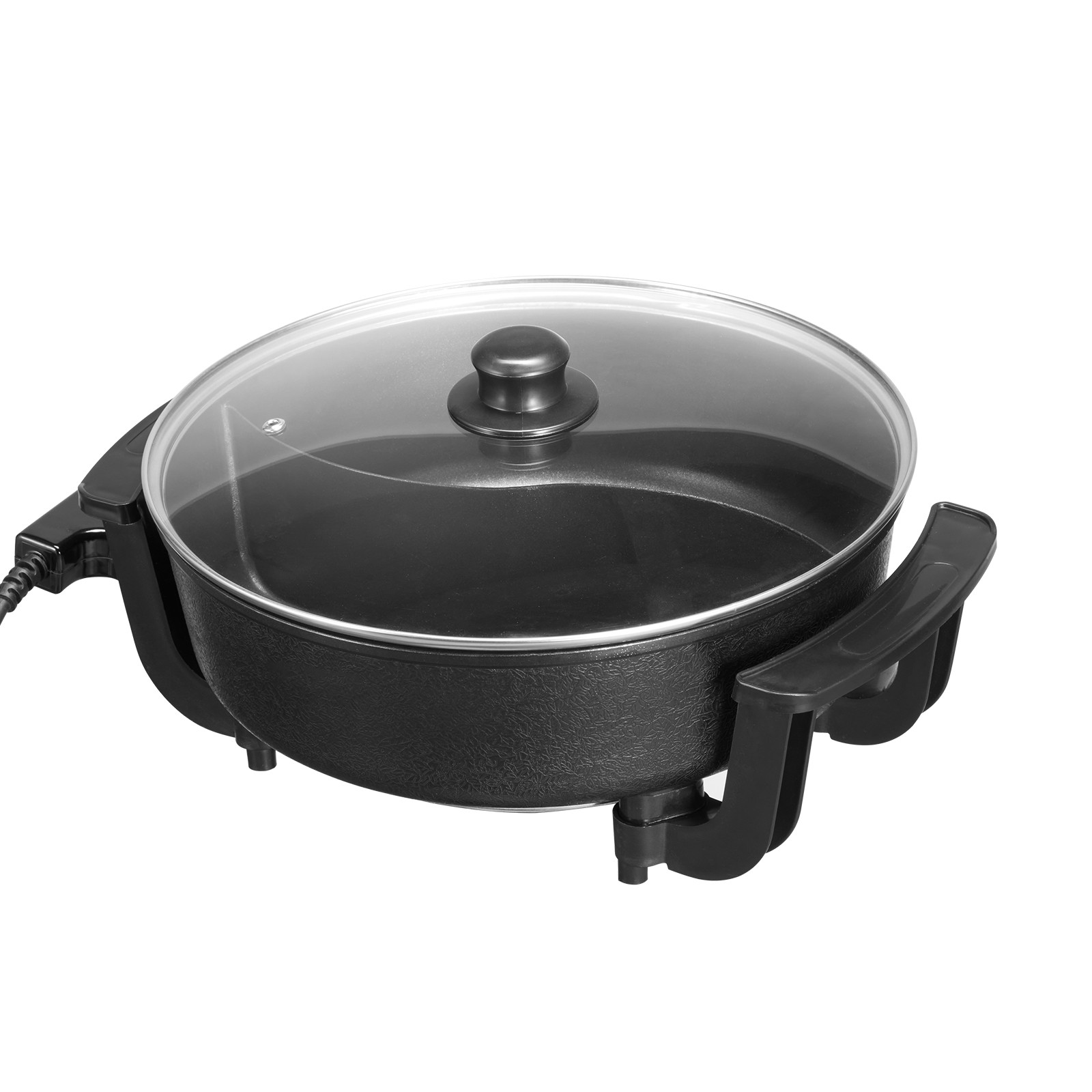 Electric Hot Pot 5 L Non-Stick Shabu-shabu Hot Pot with Divider for 6-10 People