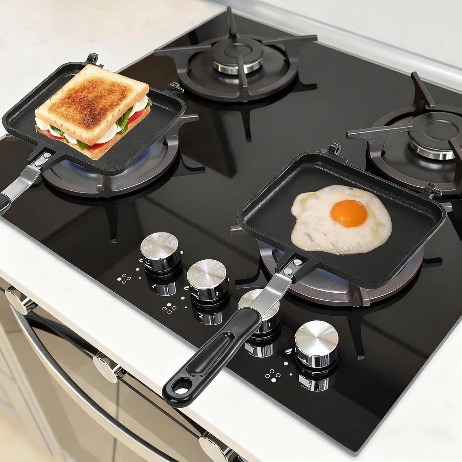 Hot Sandwich Maker Grilled Sandwich Toaster Small Bread Pancake Double Sided