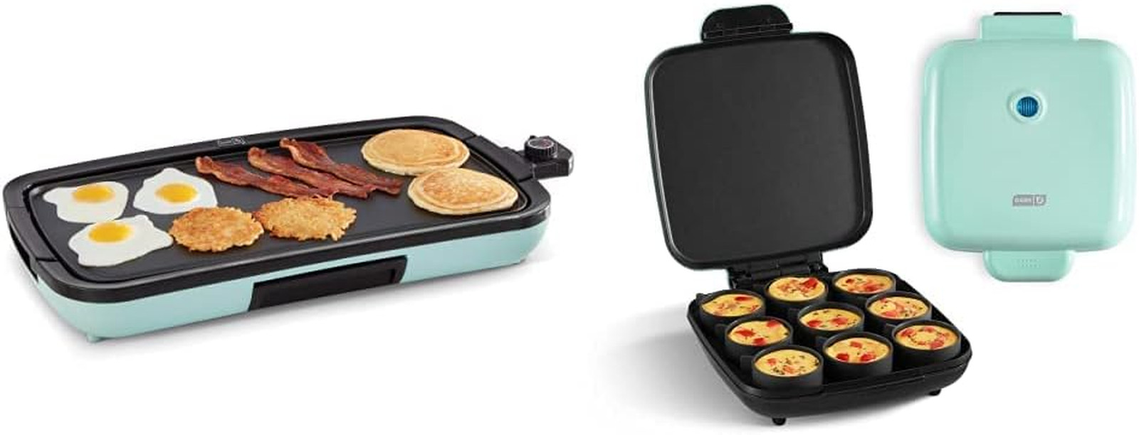 Deluxe Everyday Electric Griddle, 20” X 10.5”, 1500-Watt – Aqua & Sous Vide Styl