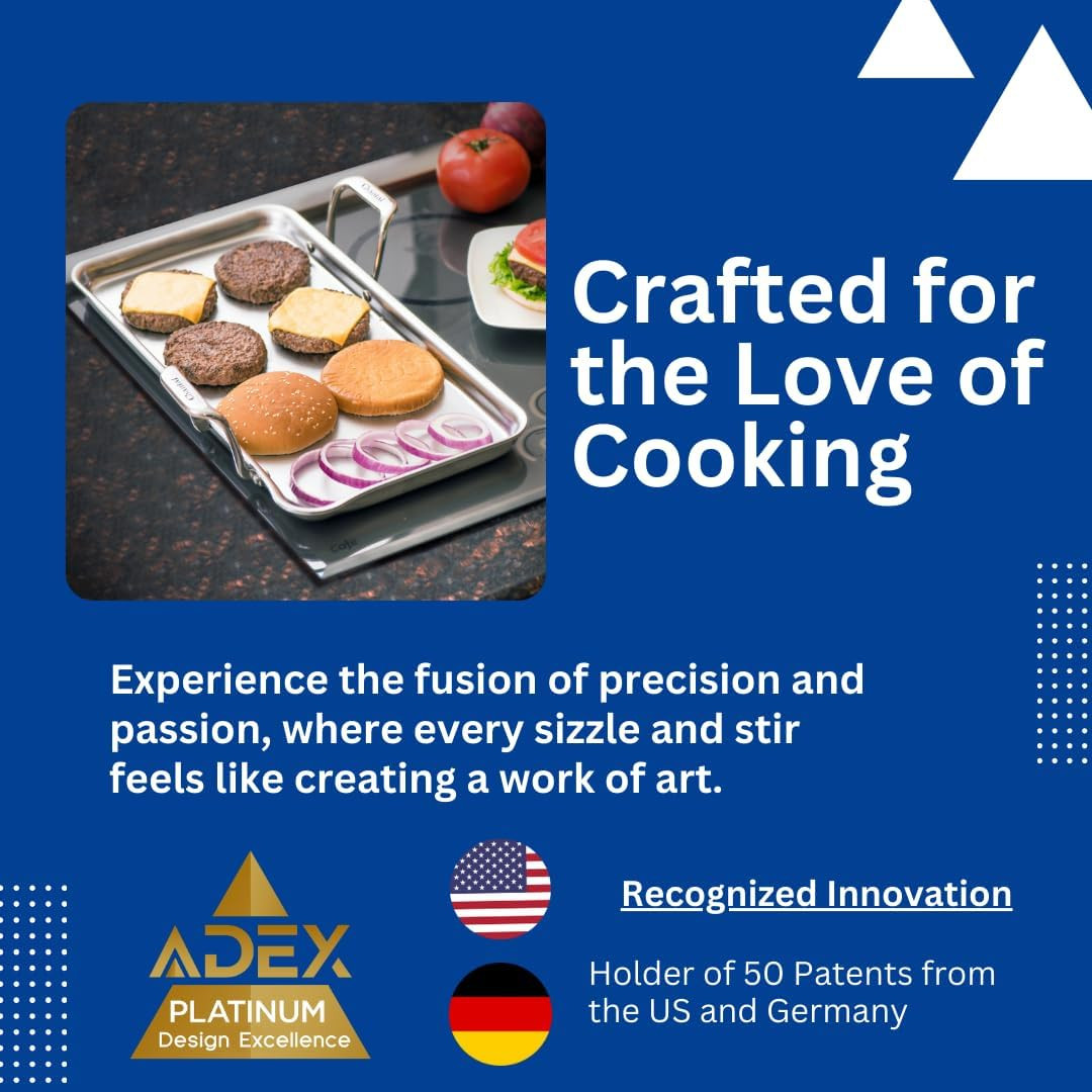 Premium 19″ X 9.5″ Stainless Steel Griddle for Perfect Cooking Every Time