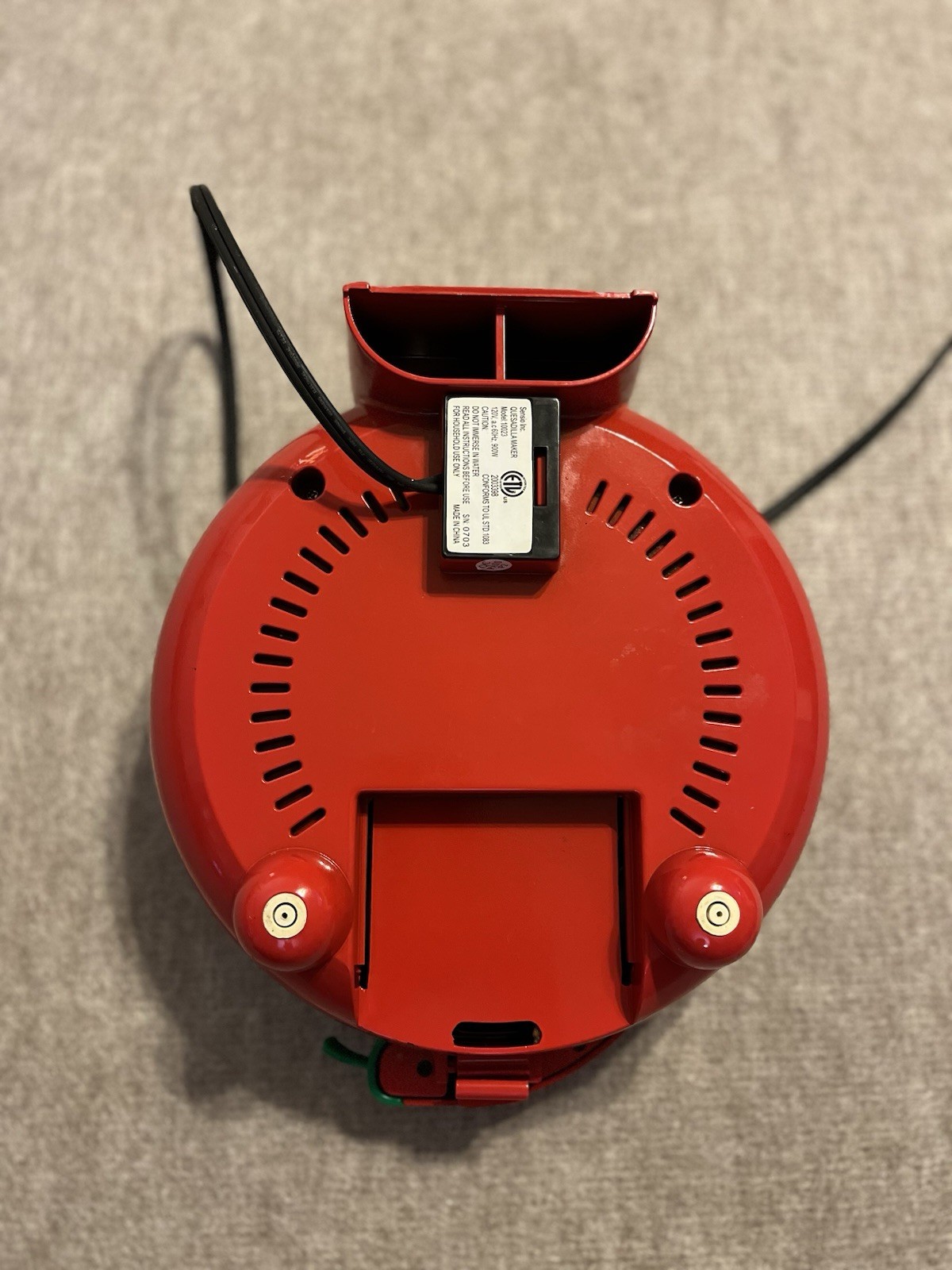 The El Paso Chile Company Quesadilla Maker Red Tested Works Nonstick Electric