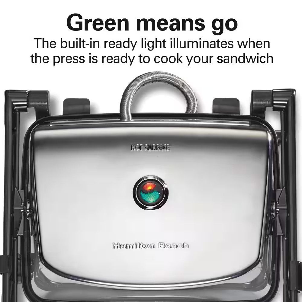 1400 W Chrome Non-Stick Panini Press
