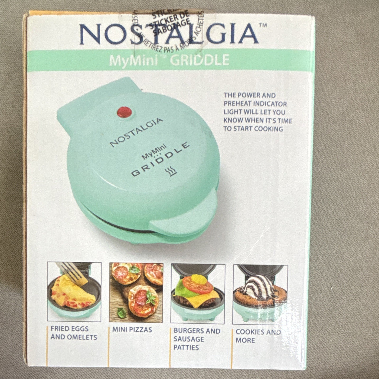 Nostalgia MyMini Griddle 5″ Round Non-Stick Portable 550W 120V MGD5TL