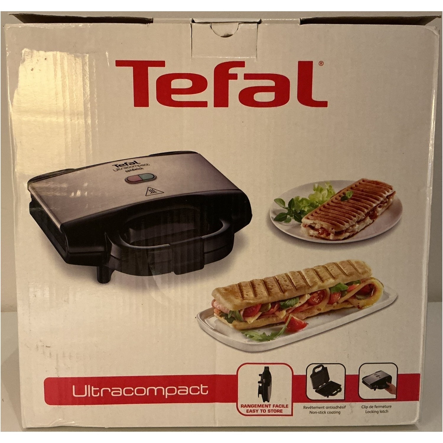 Tefal Ultracompact Sandwich Maker SM157236 700W Panini Toastie Press Boxed