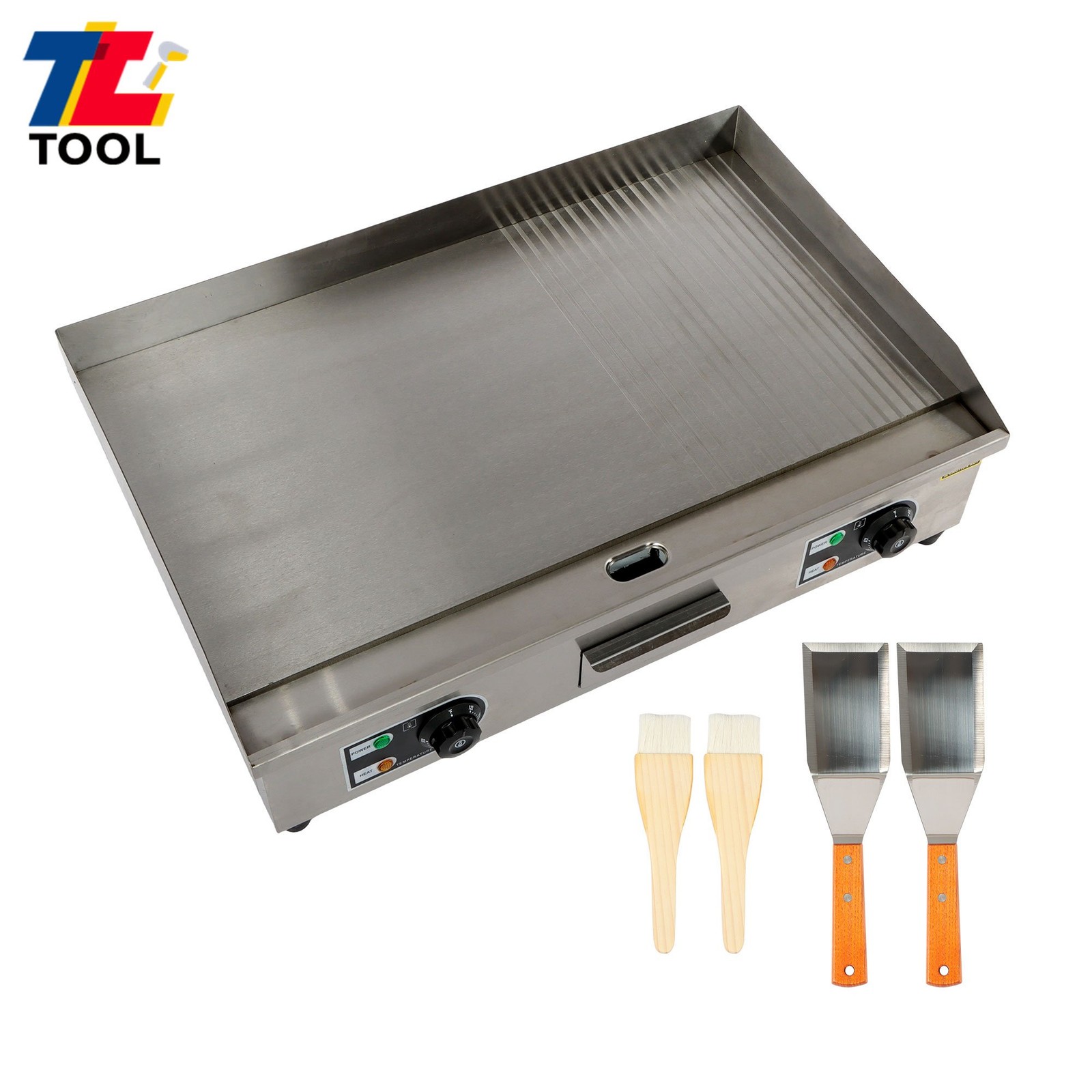30″ Countertop Flat Top Grill Electric 3000W Heavy Duty Griddle 122℉ to 572℉