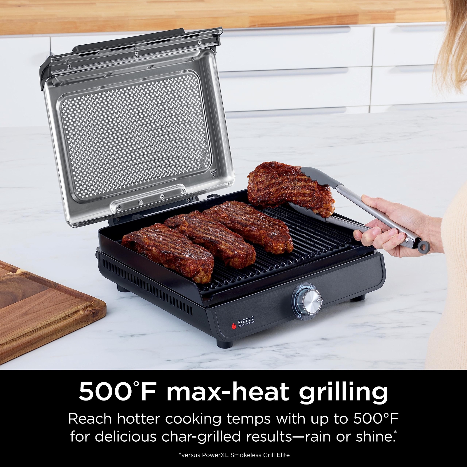 Ninja Sizzle 14 Inch Smokeless Indoor Grill and Griddle with Nonstick Plates