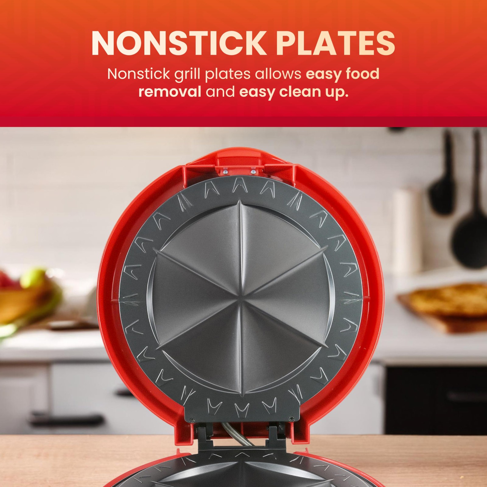 Quesadilla Maker 11 Easy Slice 6 Wedge Red Elite Gourmet EQD-118