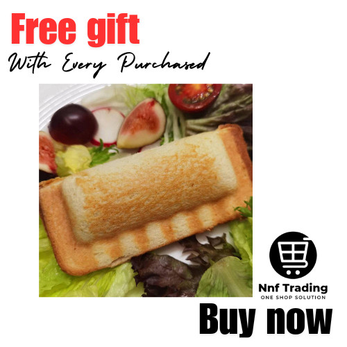 Sandwich Maker Double-Sided Sandwich Baking Pan Hot Dog Toaster with Wood Handle