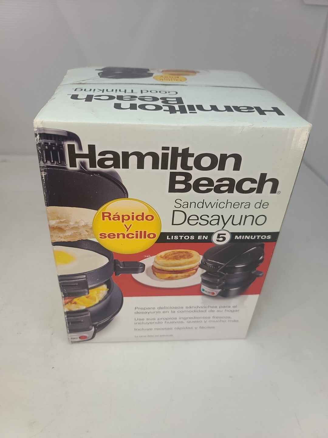 Hamilton Beach Breakfast Sandwich Maker – Black Model # 25477. New