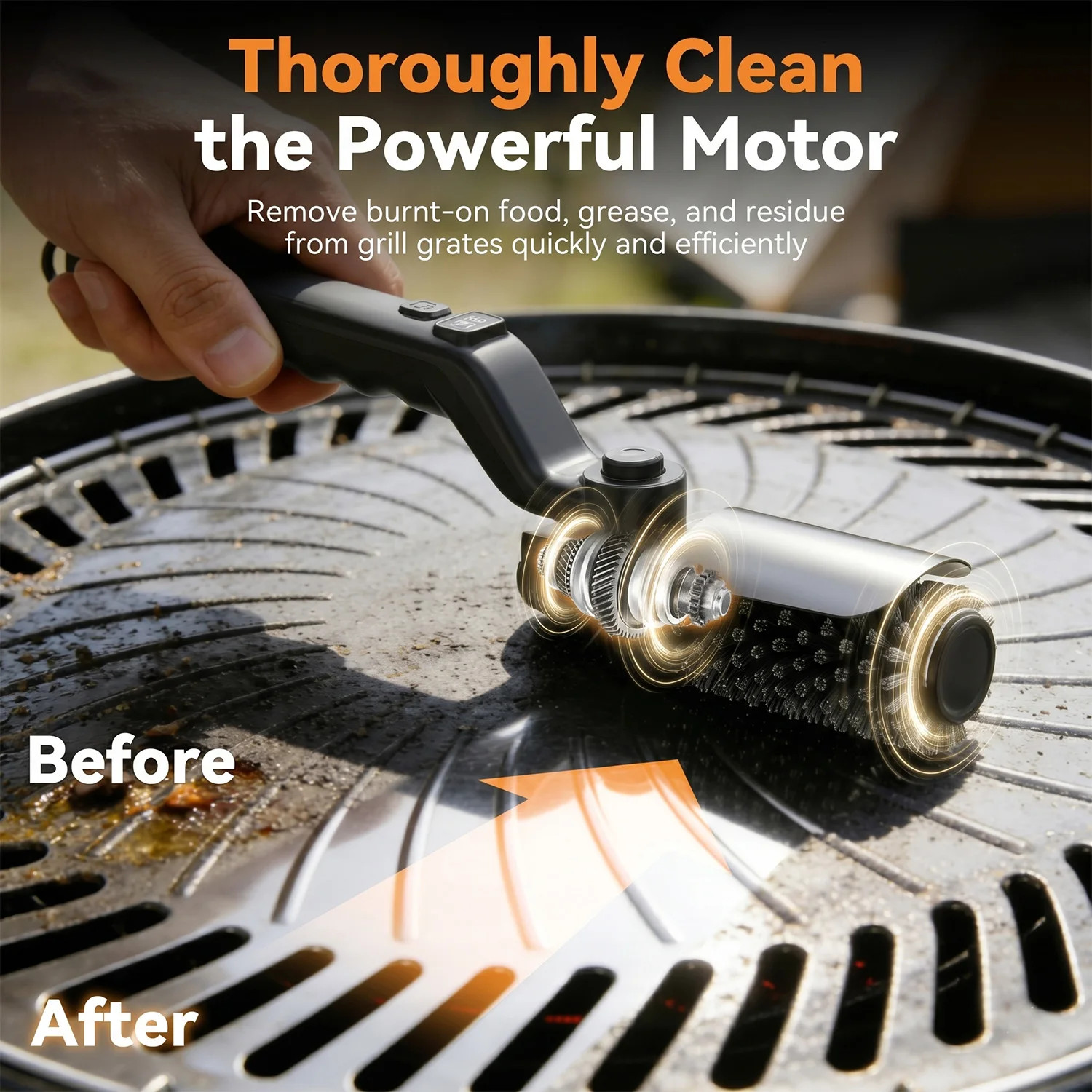Cordless Electric Grill Brush 2 In 1 Rechargeable BBQ Grill Cleaner Spin
