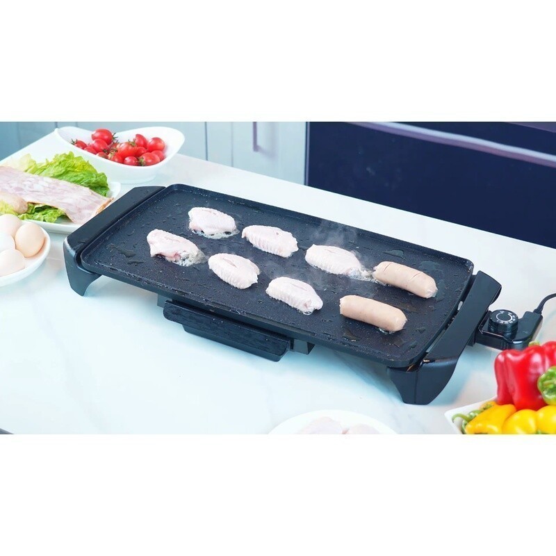 Electric Griddle Non-Stick Temperature Control 1500W Dishwasher Safe Cooking New