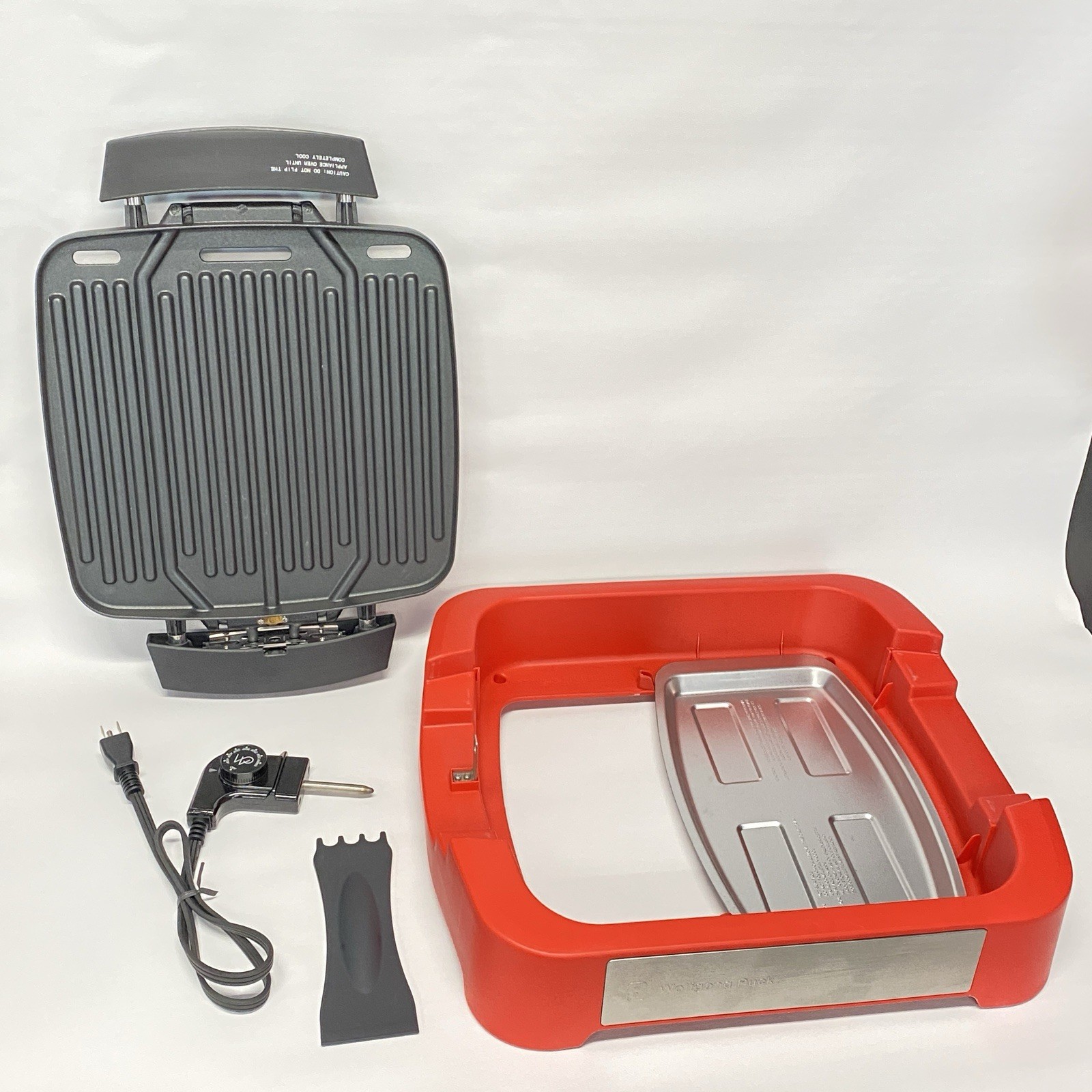 RED Wolfgang Puck Electric Reversible Grill Griddle Cafe Countertop SFB
