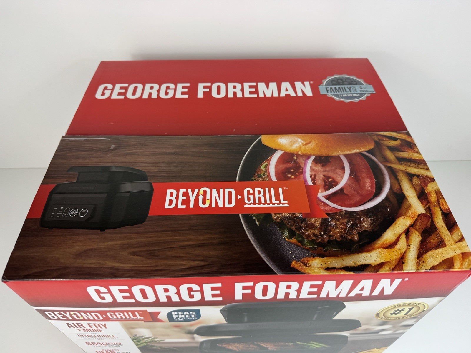 George Foreman MCAFD800DX Beyond Grill 7in1 Electric Indoor Grill and 6 Qt Air